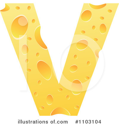 Royalty-Free (RF) Cheese Letter Clipart Illustration by Andrei Marincas - Stock Sample #1103104