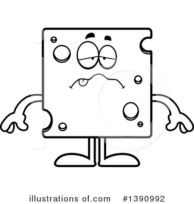 Cheese Mascot Clipart #1390991 - Illustration by Cory Thoman