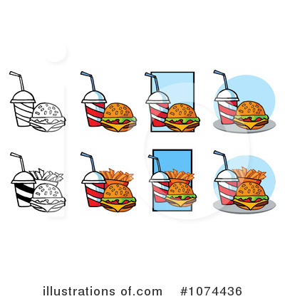 Royalty-Free (RF) Cheeseburger Clipart Illustration by Hit Toon - Stock Sample #1074436