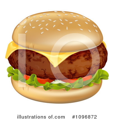 Royalty-Free (RF) Cheeseburger Clipart Illustration by AtStockIllustration - Stock Sample #1096872