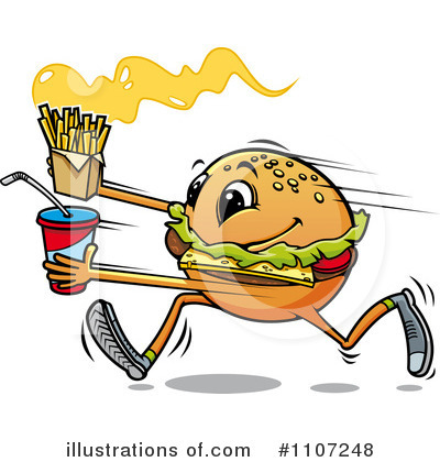 Royalty-Free (RF) Cheeseburger Clipart Illustration by Vector Tradition SM - Stock Sample #1107248