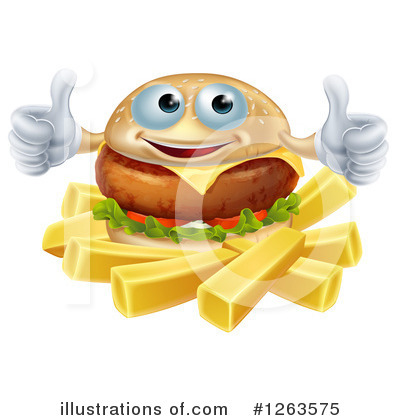 Royalty-Free (RF) Cheeseburger Clipart Illustration by AtStockIllustration - Stock Sample #1263575