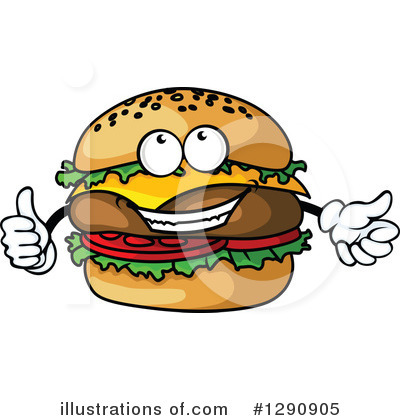 Royalty-Free (RF) Cheeseburger Clipart Illustration by Vector Tradition SM - Stock Sample #1290905