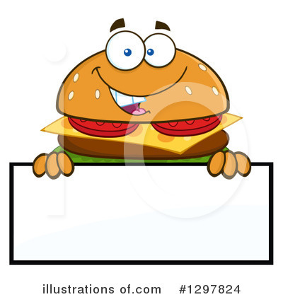Royalty-Free (RF) Cheeseburger Clipart Illustration by Hit Toon - Stock Sample #1297824