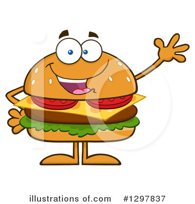 Royalty-Free (RF) Cheeseburger Clipart Illustration by Hit Toon - Stock Sample #1297837