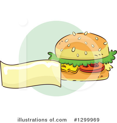 Royalty-Free (RF) Cheeseburger Clipart Illustration by BNP Design Studio - Stock Sample #1299969