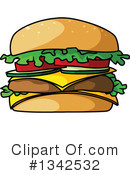 Cheeseburger Clipart #1342532 by Vector Tradition SM