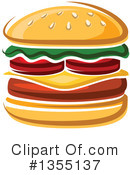 Cheeseburger Clipart #1355137 by Vector Tradition SM