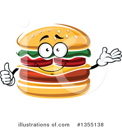 Royalty-Free (RF) Cheeseburger Clipart Illustration by Vector Tradition SM - Stock Sample #1355138