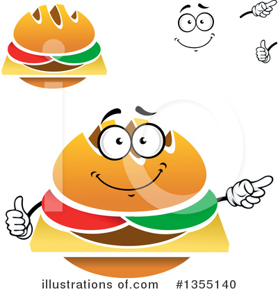 Royalty-Free (RF) Cheeseburger Clipart Illustration by Vector Tradition SM - Stock Sample #1355140