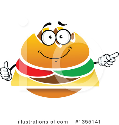 Royalty-Free (RF) Cheeseburger Clipart Illustration by Vector Tradition SM - Stock Sample #1355141