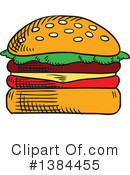 Cheeseburger Clipart #1384455 by Vector Tradition SM