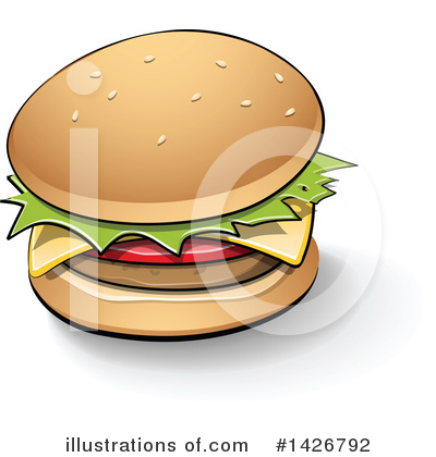 Royalty-Free (RF) Cheeseburger Clipart Illustration by cidepix - Stock Sample #1426792