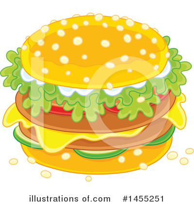 Cheeseburger Clipart #1455251 by Alex Bannykh