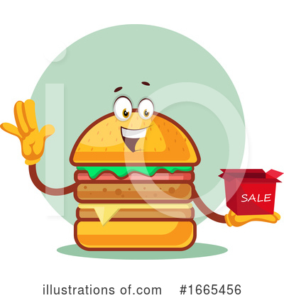 Royalty-Free (RF) Cheeseburger Clipart Illustration by Morphart Creations - Stock Sample #1665456