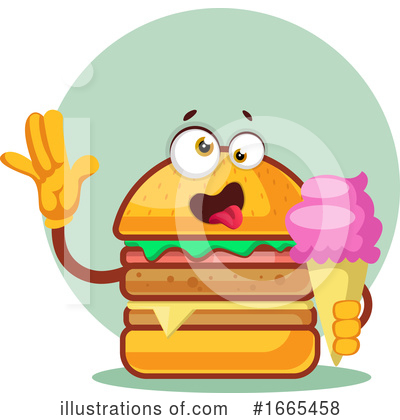 Royalty-Free (RF) Cheeseburger Clipart Illustration by Morphart Creations - Stock Sample #1665458