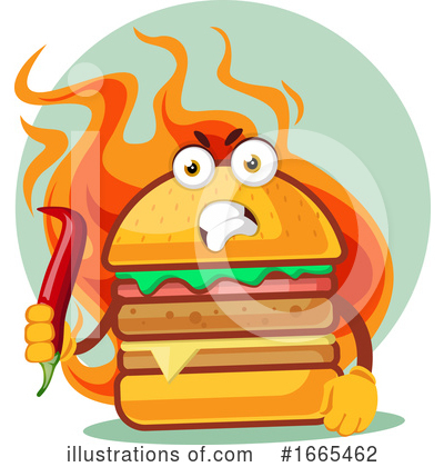 Royalty-Free (RF) Cheeseburger Clipart Illustration by Morphart Creations - Stock Sample #1665462