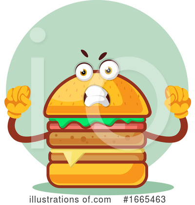 Royalty-Free (RF) Cheeseburger Clipart Illustration by Morphart Creations - Stock Sample #1665463