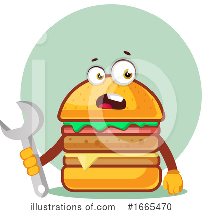 Royalty-Free (RF) Cheeseburger Clipart Illustration by Morphart Creations - Stock Sample #1665470