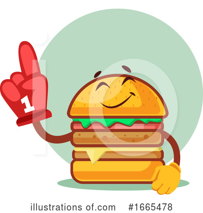 Royalty-Free (RF) Cheeseburger Clipart Illustration by Morphart Creations - Stock Sample #1665478