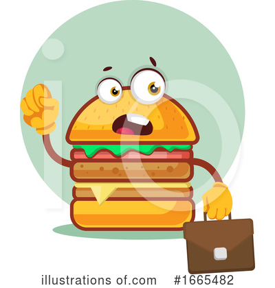 Royalty-Free (RF) Cheeseburger Clipart Illustration by Morphart Creations - Stock Sample #1665482
