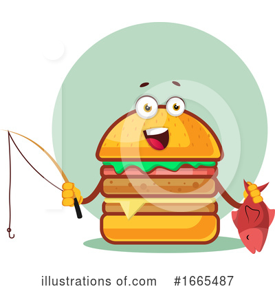 Royalty-Free (RF) Cheeseburger Clipart Illustration by Morphart Creations - Stock Sample #1665487