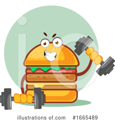 Royalty-Free (RF) Cheeseburger Clipart Illustration by Morphart Creations - Stock Sample #1665489