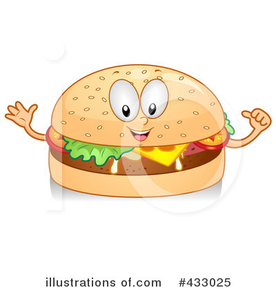 Royalty-Free (RF) Cheeseburger Clipart Illustration by BNP Design Studio - Stock Sample #433025