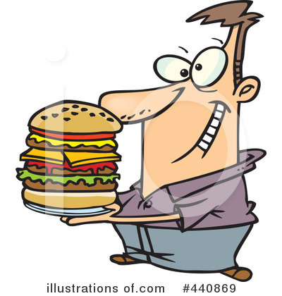 Royalty-Free (RF) Cheeseburger Clipart Illustration by toonaday - Stock Sample #440869