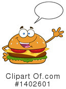 Cheeseburger Mascot Clipart #1402601 by Hit Toon