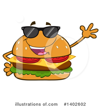 Royalty-Free (RF) Cheeseburger Mascot Clipart Illustration by Hit Toon - Stock Sample #1402602