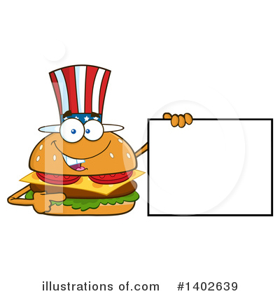 Royalty-Free (RF) Cheeseburger Mascot Clipart Illustration by Hit Toon - Stock Sample #1402639