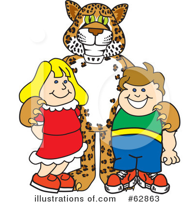 Royalty-Free (RF) Cheetah Character Clipart Illustration by Mascot Junction - Stock Sample #62863