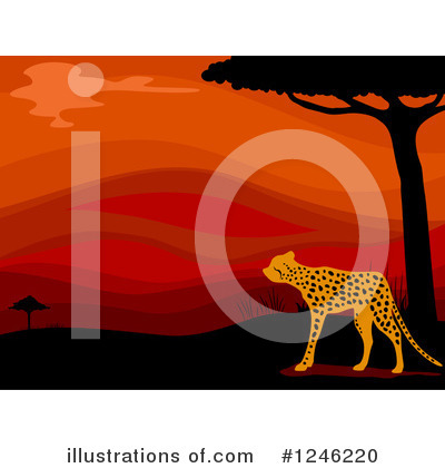 Royalty-Free (RF) Cheetah Clipart Illustration by BNP Design Studio - Stock Sample #1246220