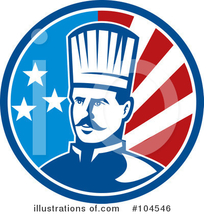 Royalty-Free (RF) Chef Clipart Illustration by patrimonio - Stock Sample #104546