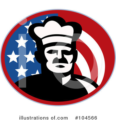 Royalty-Free (RF) Chef Clipart Illustration by patrimonio - Stock Sample #104566