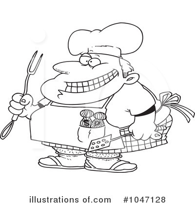 Royalty-Free (RF) Chef Clipart Illustration by toonaday - Stock Sample #1047128