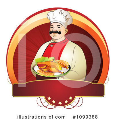 Royalty-Free (RF) Chef Clipart Illustration by merlinul - Stock Sample #1099388
