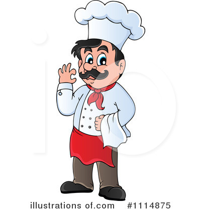 Royalty-Free (RF) Chef Clipart Illustration by visekart - Stock Sample #1114875