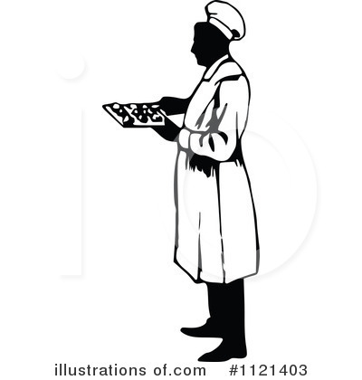 Royalty-Free (RF) Chef Clipart Illustration by Prawny Vintage - Stock Sample #1121403