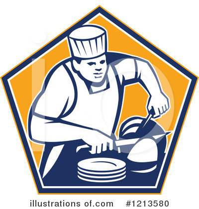 Royalty-Free (RF) Chef Clipart Illustration by patrimonio - Stock Sample #1213580