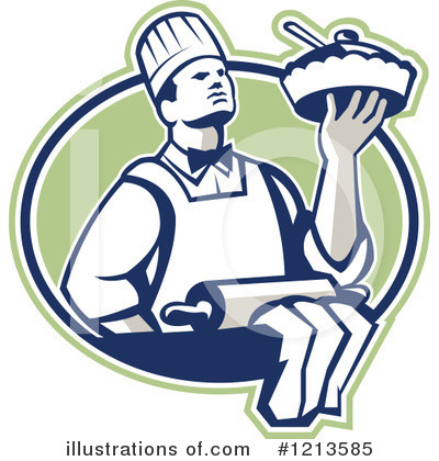 Royalty-Free (RF) Chef Clipart Illustration by patrimonio - Stock Sample #1213585