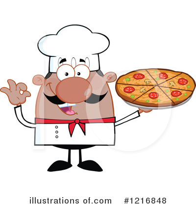 Pizza Chef Clipart #1216848 by Hit Toon