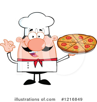 Pizza Chef Clipart #1216849 by Hit Toon