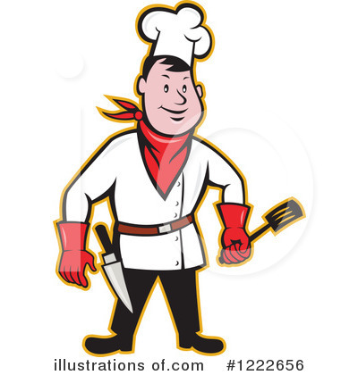 Royalty-Free (RF) Chef Clipart Illustration by patrimonio - Stock Sample #1222656