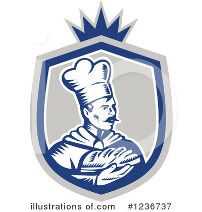Royalty-Free (RF) Chef Clipart Illustration by patrimonio - Stock Sample #1236737