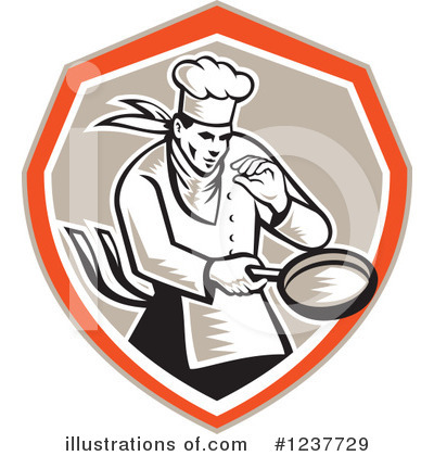 Royalty-Free (RF) Chef Clipart Illustration by patrimonio - Stock Sample #1237729