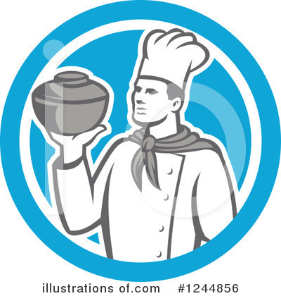 Royalty-Free (RF) Chef Clipart Illustration by patrimonio - Stock Sample #1244856