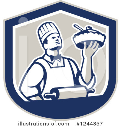 Royalty-Free (RF) Chef Clipart Illustration by patrimonio - Stock Sample #1244857