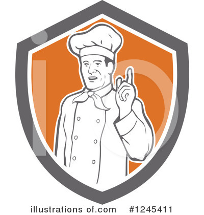 Royalty-Free (RF) Chef Clipart Illustration by patrimonio - Stock Sample #1245411